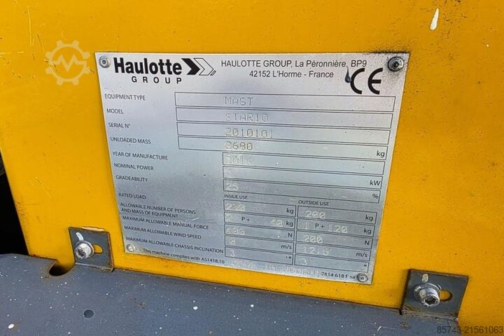 Scherenhebebühne Haulotte STAR 10 Electric, 10m Working Height, 3m Reach, 20