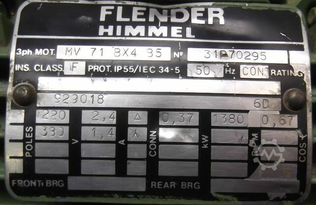 Getriebemotor 0,37 kW 16 U/min Flender DF40-71BX4