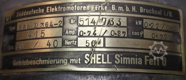 Gear motor 0.22/0.3 kW 20/40 rpm SEW-EURODRIVE R6bD364-2