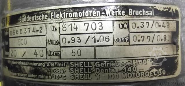 Gear motor 0.37/0.48 kW 20/40 rpm SEW-EURODRIVE R6eD374-2