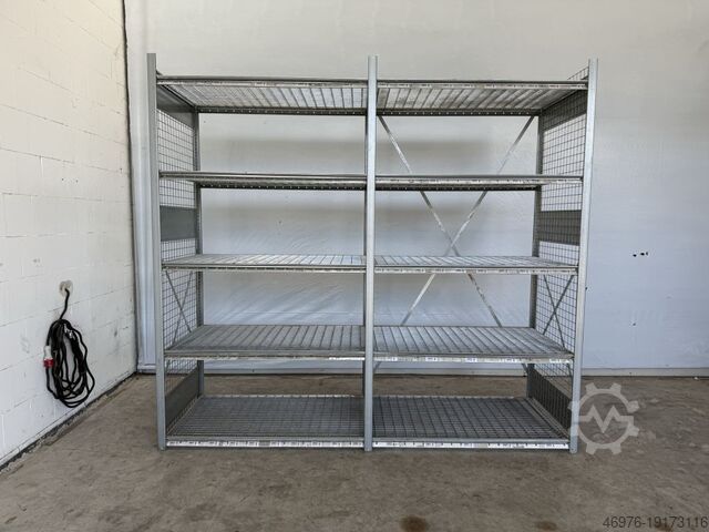 Boltless shelving unit, shelving unit, magazine rack Dexion HI280 / Gitterrostboden / Regallänge: 2,71 lfm.
