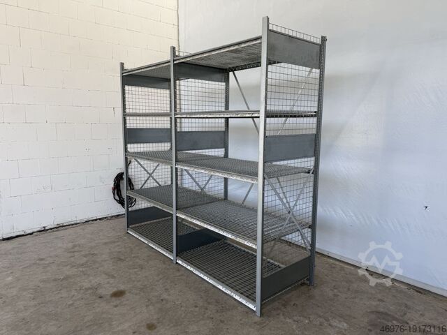 Boltless shelving unit, shelving unit, magazine rack Dexion HI280 / Gitterrostboden / Regallänge: 2,71 lfm.