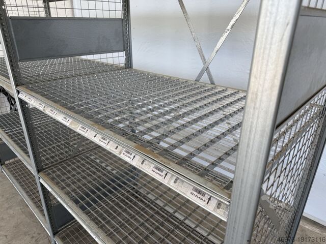 Boltless shelving unit, shelving unit, magazine rack Dexion HI280 / Gitterrostboden / Regallänge: 2,71 lfm.