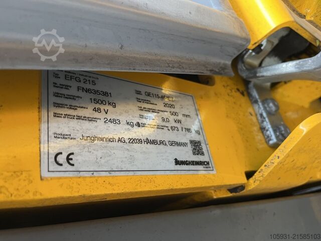 Elektro 3 Rad-Stapler Jungheinrich EFG215