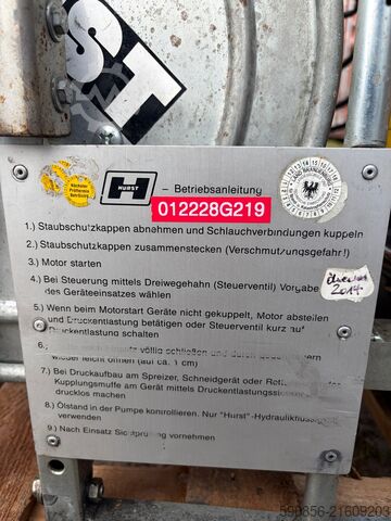 Hydraulikwerkzeug-Set HURST SP45 mit Pumpe 350 BAR 230V Zestaw narzędzi hydraulicznych HURST SP45 pompa 350 BAR 230V Zestaw narzędzi hydraulicznych HURST SP45 pompa 350 BAR 230V