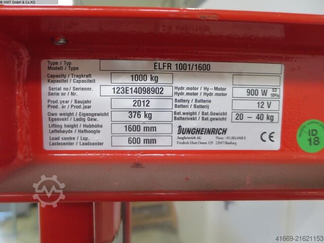 Gabelhubwagen - Elektro JUNGHEINRICH ELFR 1001/1600