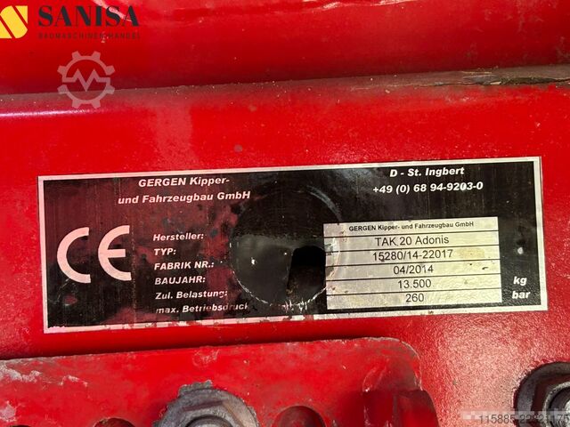 Absetzkipper LKW MAN TGM 18.290/ Gergen TAK20Adonis/Funk/TELE