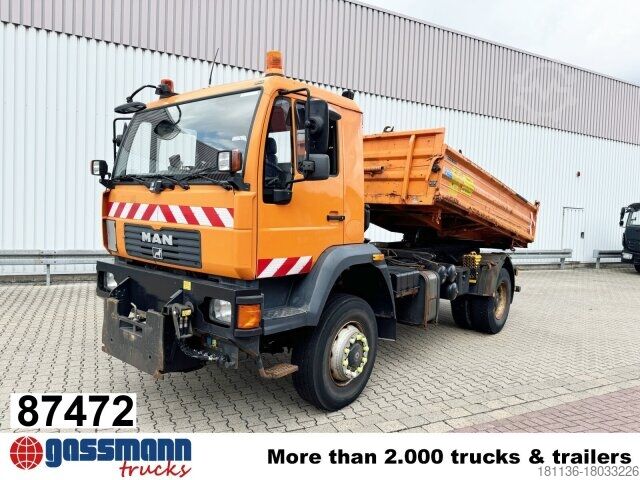 Kipper LKW MAN LE 18.280 4X4 BB, Winterdienstausstattung, Grüne