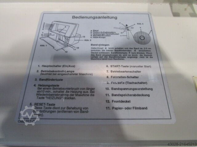 BANDEROLIERMASCHINE BLUMER AKEBONO OB-300