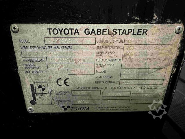 Diesel Forklift Toyota 40-8FD50N - TRIPLEX 5 m
