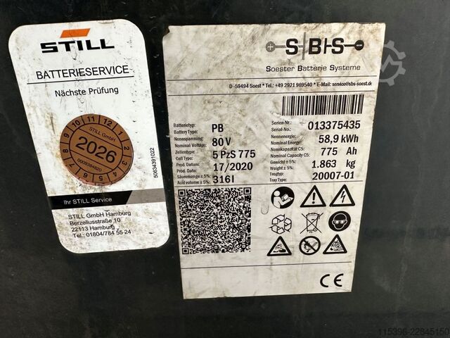 Electric 4-wheel forklift Still RX 60-35 - TRIPLEX 5,4 m