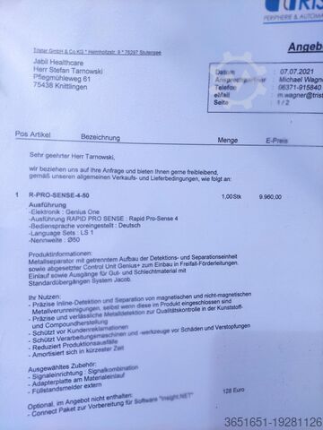 Metallabscheider Sesotec Metallabscheider