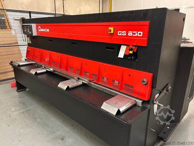 Hydraulische Guillotineschere AMADA PROMECAM GS 630 CNC PNEUMATIC SHEET SUPPORTS