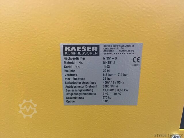 Kaeser Kolbenkompressor N 351 G Nachverd Kaeser N 351-G