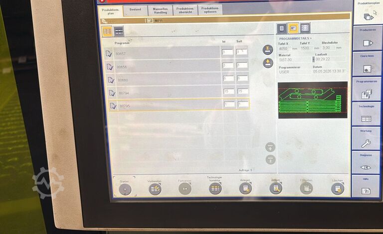 Laserschneidmaschine TRUMPF TruLaser 5040 Fiber