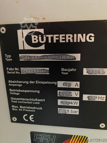 Wide belt sander Bütfering Optimat STO 111/C