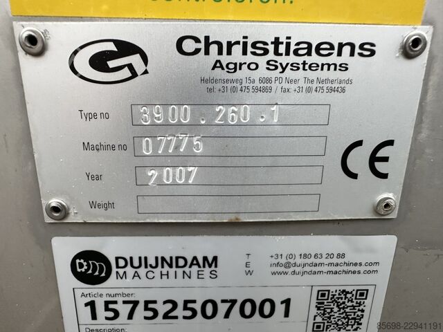 Christiaens asparagus washing & cutting machine CHRISTIAENS 