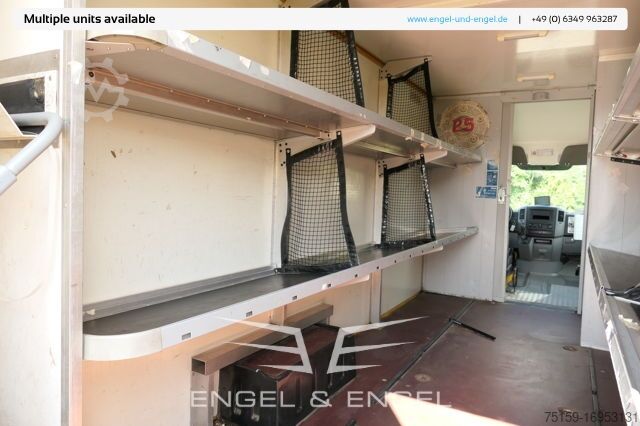 Box van mercedes-benz SPRINTER 310 CDI MAXI EURO-5 KOFFER REGALE KAMERA DURCHGANG