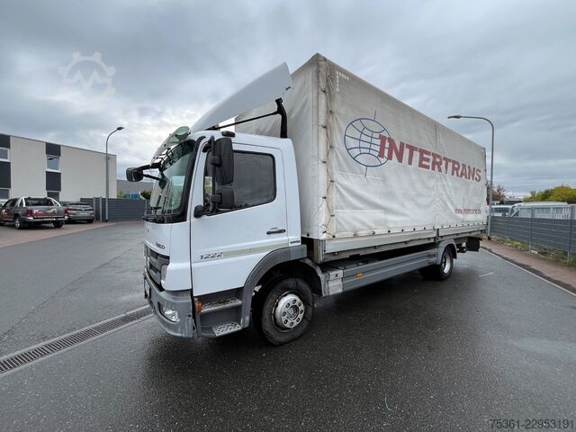 Flatbed truck with tarp MERCEDES-BENZ Atego 1222 Pritsche & Plane mit LBW AHK Schalter