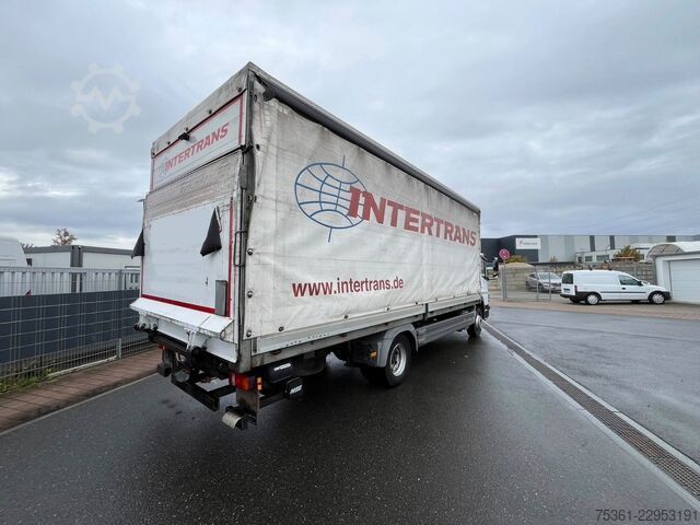 Flatbed truck with tarp MERCEDES-BENZ Atego 1222 Pritsche & Plane mit LBW AHK Schalter