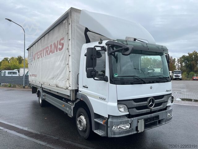 Flatbed truck with tarp MERCEDES-BENZ Atego 1222 Pritsche & Plane mit LBW AHK Schalter