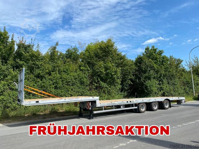 Low loader semitrailer Möslein ST 3-Plato 9,4  3 Achs Satteltieflader Plato 45 t GGfür Fertigteile, Baumaschinen oder Container