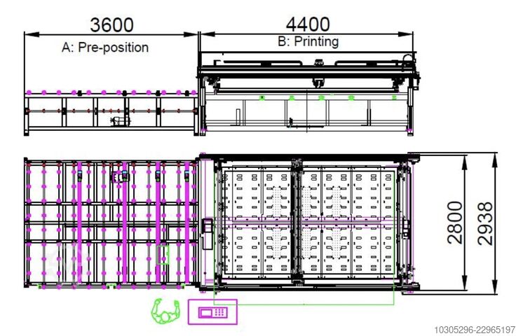 Semi-automatic screen printing machine CHNTOP TY-GL 2030A