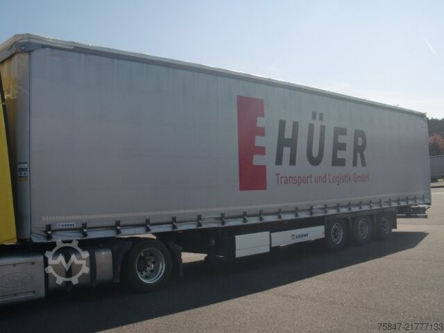 Auflieger mit Pritsche & Plane Krone SDP 27 eLG50-CS MEGA Liftachse Duomatic