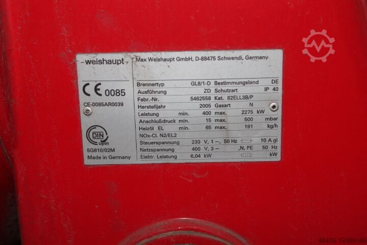 Steam boiler LOOS UL-S 2000