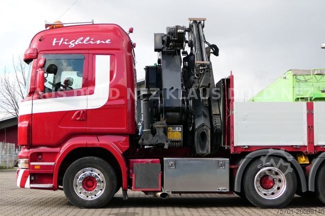 LKW mit Pritsche (offen) SCANIA R500 Pritsche Kran Baustoffanhänge