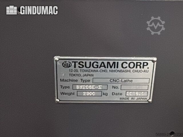 Swiss Type Turning Machine TSUGAMI BW208E-II
