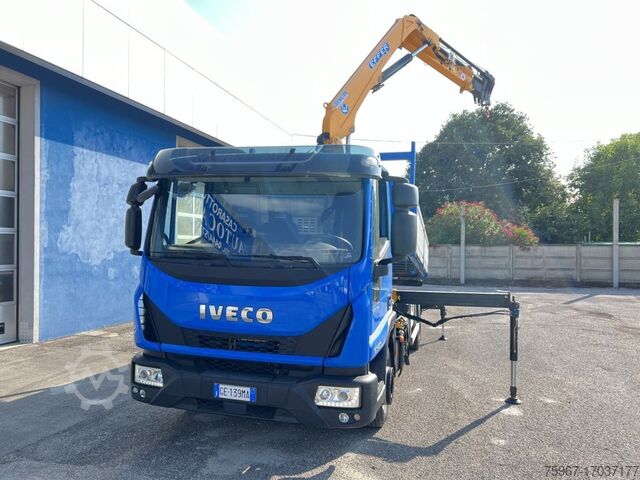 Three-side tipper truck with crane Iveco Eurocargo 120-220L