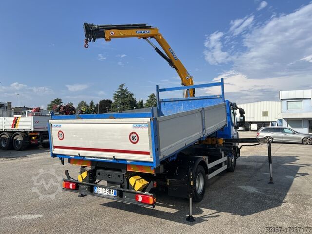 Three-side tipper truck with crane Iveco Eurocargo 120-220L