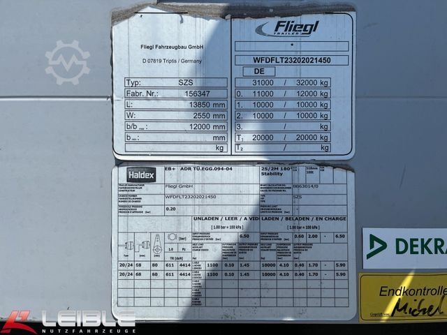 Open semitrailer with tarp FLIEGL SZS320*Standard Tautliner*Multilock*BPW-Disc*