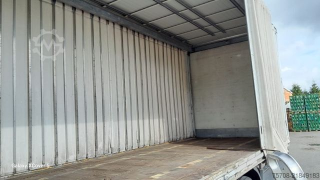 Open trailer with tarp  Tandem Schiebeplane*7,3 m*18 Pal.*2 to LBW*Alus