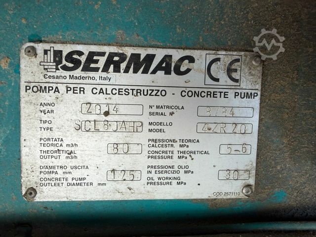 Concrete pump truck MERCEDES-BENZ ATEGO 1527 4x2 EURO6 Betonpumpe SERMAC 4ZR20