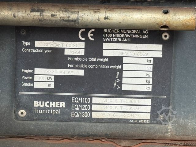 Road sweeper MERCEDES-BENZ ATEGO 1323 Kehrmaschine Bucher Cityfant 6000