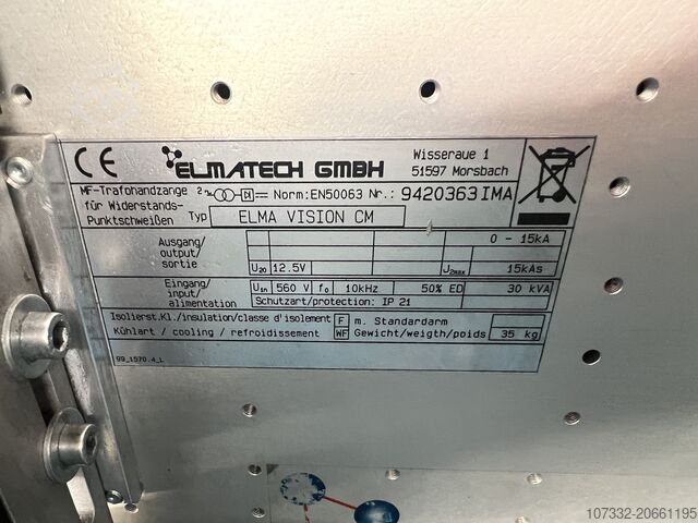 Widerstandspunktschweissmaschine Elmatech GmbH MIDISpot Vision QSVM 9000/12000T
