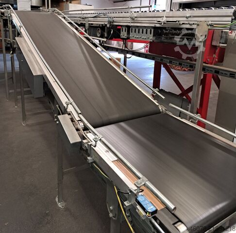 Rising falling Incline belt conveyor with... Transnorm 6100 ( 800 + 4650 + 560 ) -600-500
