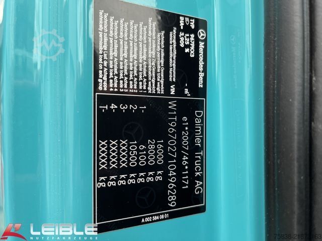 Skip truck MERCEDES-BENZ Atego 1630L*Gergen Teleskop*Kamera*Fernbedienung