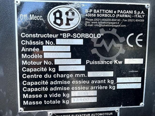 Side loader forklift B-P Battioni e Pagani HT5KU