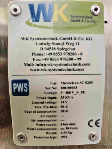 Entfettungsmaschine auf wässriger Basis  