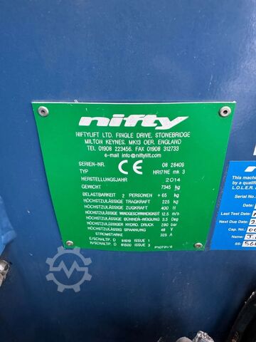 Gelenkteleskoparbeitsbühne Niftylift HR17NE Hoogwerker Knikarmhoogwerker