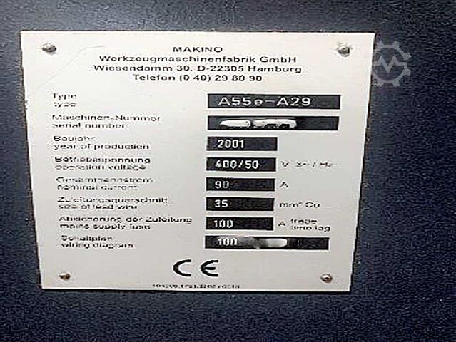 CNC Bearbeitungszentrum Makino A55e