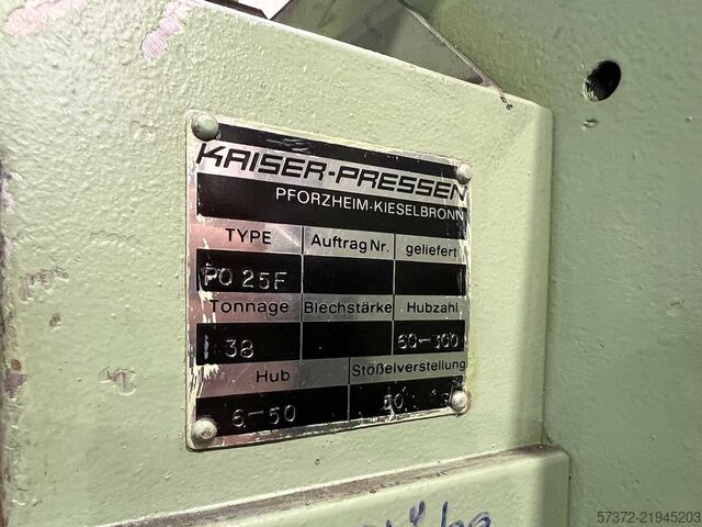 Eccentric Press KAISER PO 25 F