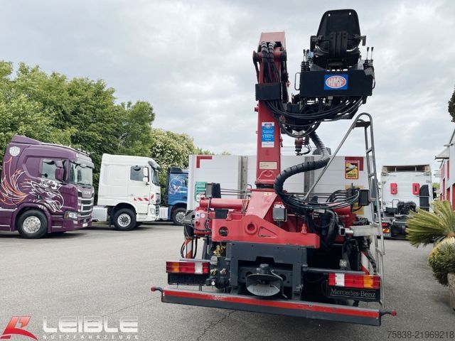 Flatbed truck MERCEDES-BENZ 2546*MP3*6x2*Euro5*HMF 2000L*Baustoff*Lift/Lenk*