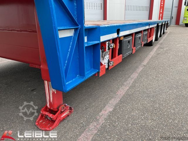 Low loader semitrailer MEUSBURGER MTS-4*48t Tieflader*3+4.Lenkachse*Ladehöhe 0,87