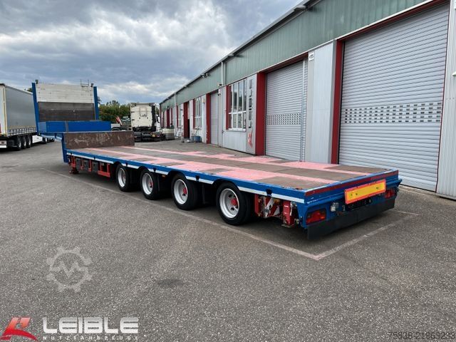 Low loader semitrailer MEUSBURGER MTS-4*48t Tieflader*3+4.Lenkachse*Ladehöhe 0,87