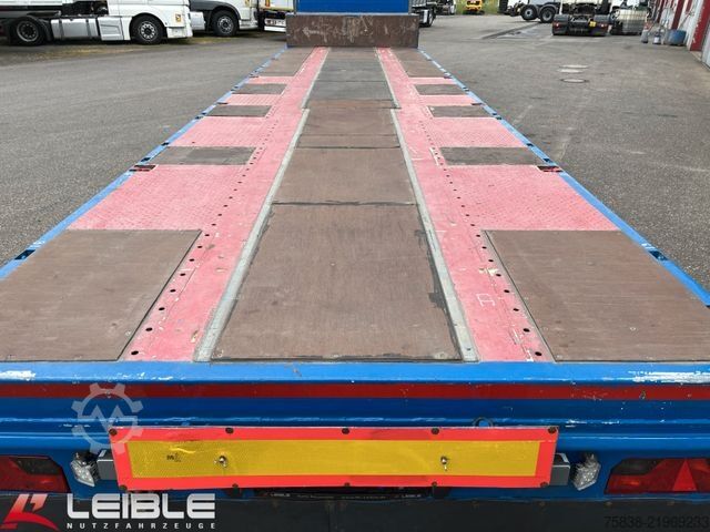 Low loader semitrailer MEUSBURGER MTS-4*48t Tieflader*3+4.Lenkachse*Ladehöhe 0,87