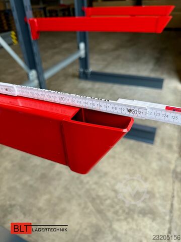 Cantilever racking, heavy-duty racking for long goods ca. 4 lfm. Kragarmregal H: 400cm ,Fuß +3 650 kg Belastung pro Arm , Langgutregal